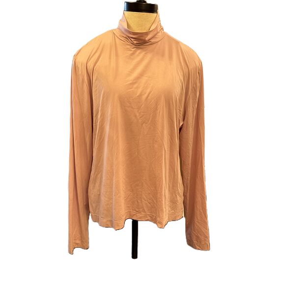 NWT St John pink Long Sleeve Turtleneck Top Extra Large - Picture 2 of 5